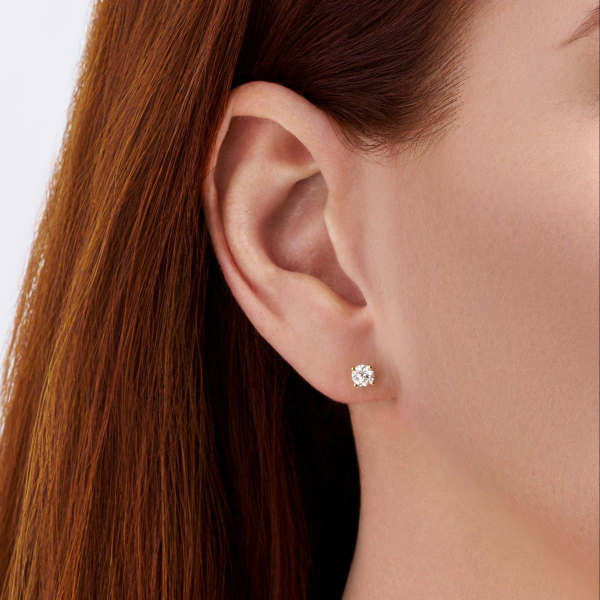 0.75 Carat Diamond Earrings in 18ct Yellow Gold