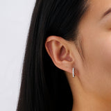 0.25 Carat Diamond Huggie Earrings in 18ct White Gold