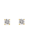 1.40 CARAT SOLITAIRE DIAMOND EARRINGS IN 18CT YELLOW GOLD