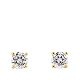 1.40 CARAT SOLITAIRE DIAMOND EARRINGS IN 18CT YELLOW GOLD