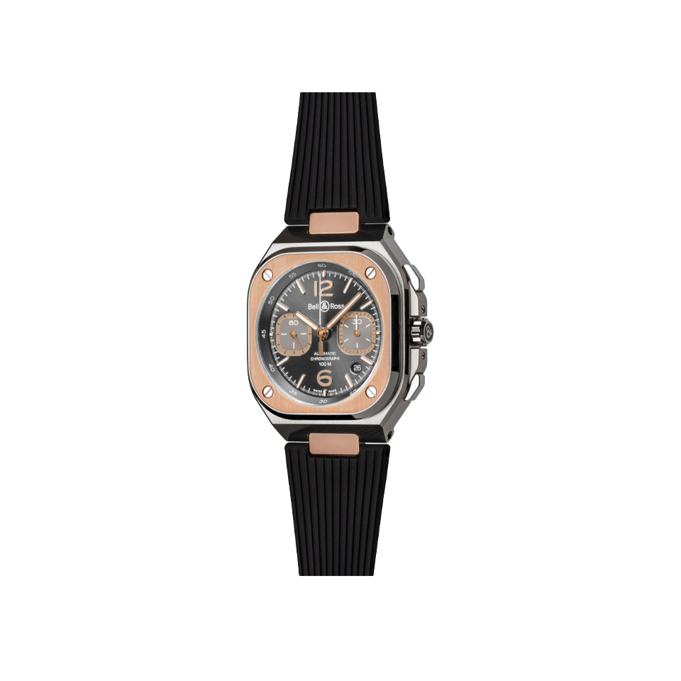 Bell & Ross BR-05 Automatic Chronograph 42mm Watch BR05C-RTH-STPG/SRB