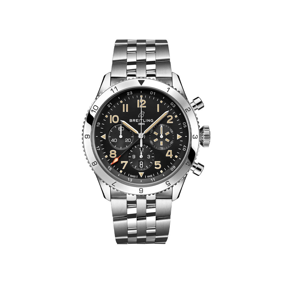 Breitling Super AVI Automatic Chronograph 46mm Watch AB04453A1B1A1