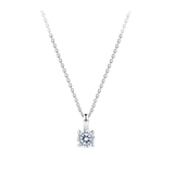 0.25 Carat Diamond Solitaire Pendant in 18ct White Gold