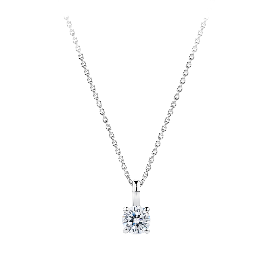 0.25 Carat Diamond Solitaire Pendant in 18ct White Gold