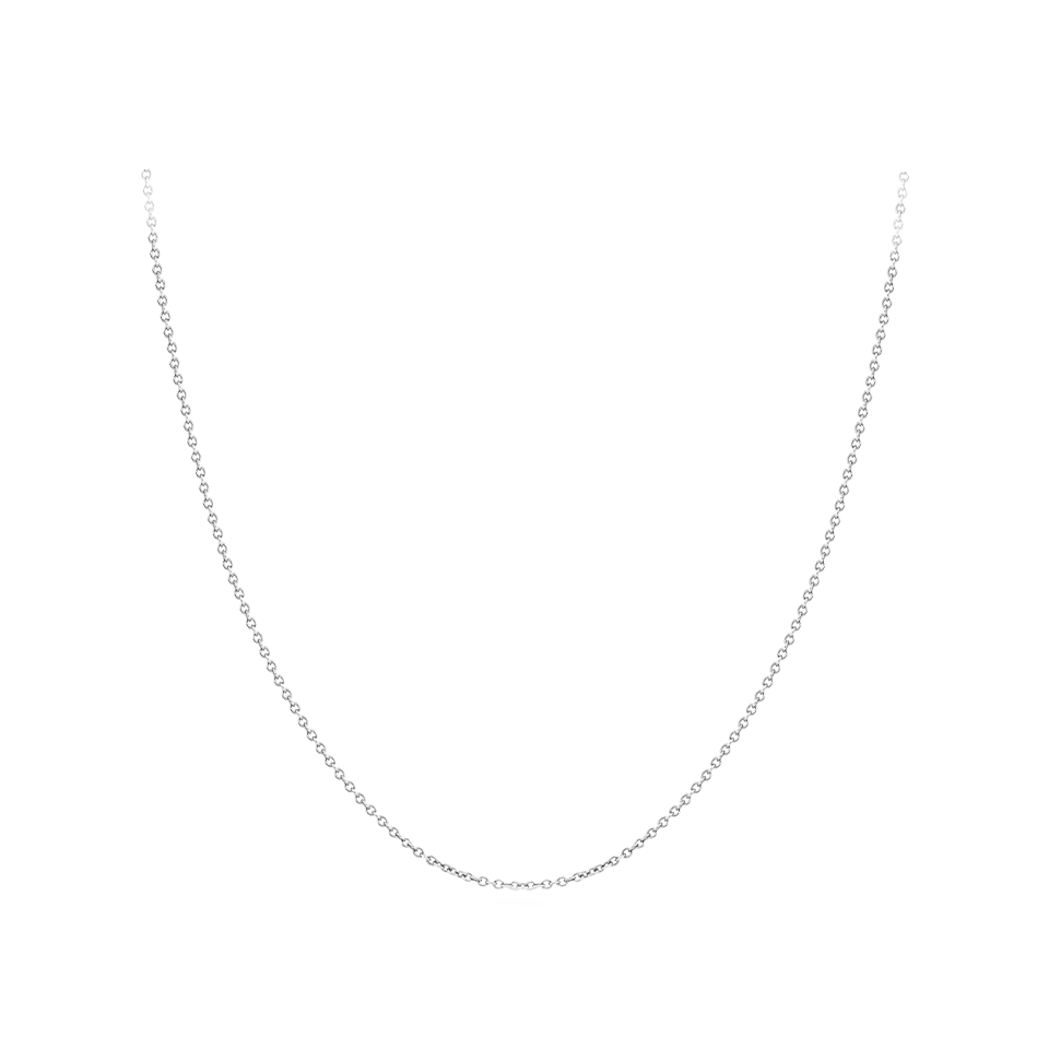 Round Cable 45cm Chain in 18ct White Gold