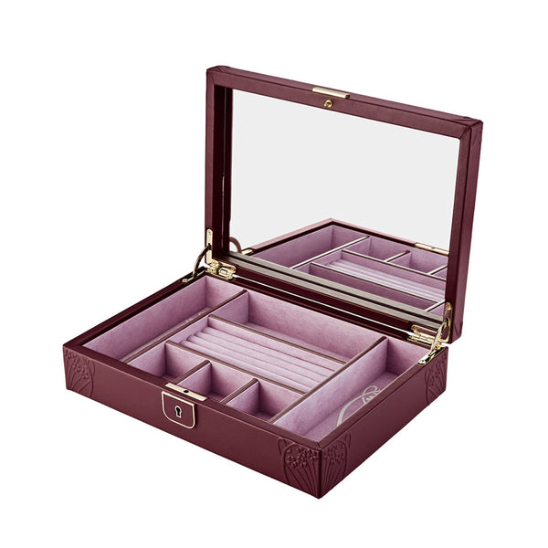 WOLF X LIBERTY Ianthe Medium Jewellery Box Burgundy