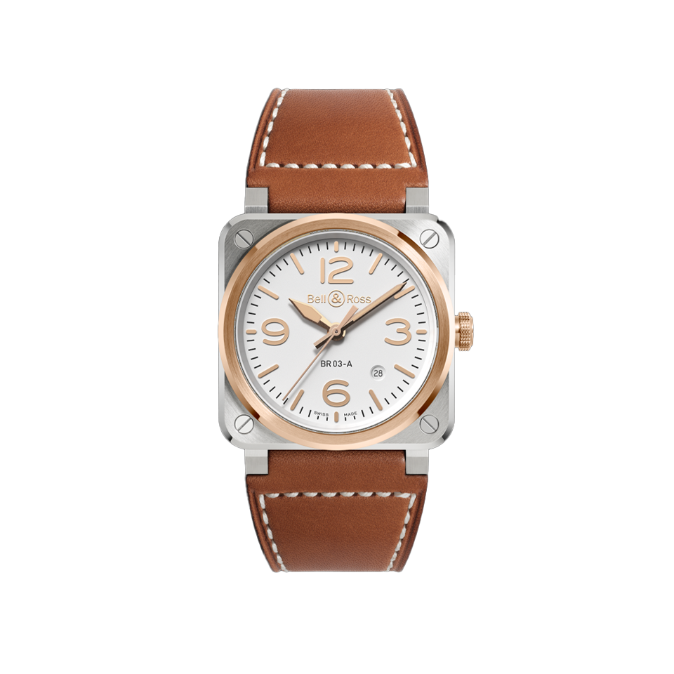 Bell & Ross BR-03 Automatic 41mm Watch BR03A-WH-STPG/SCA