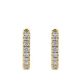 0.25 Carat Diamond Huggie Earrings in 18ct Yellow Gold