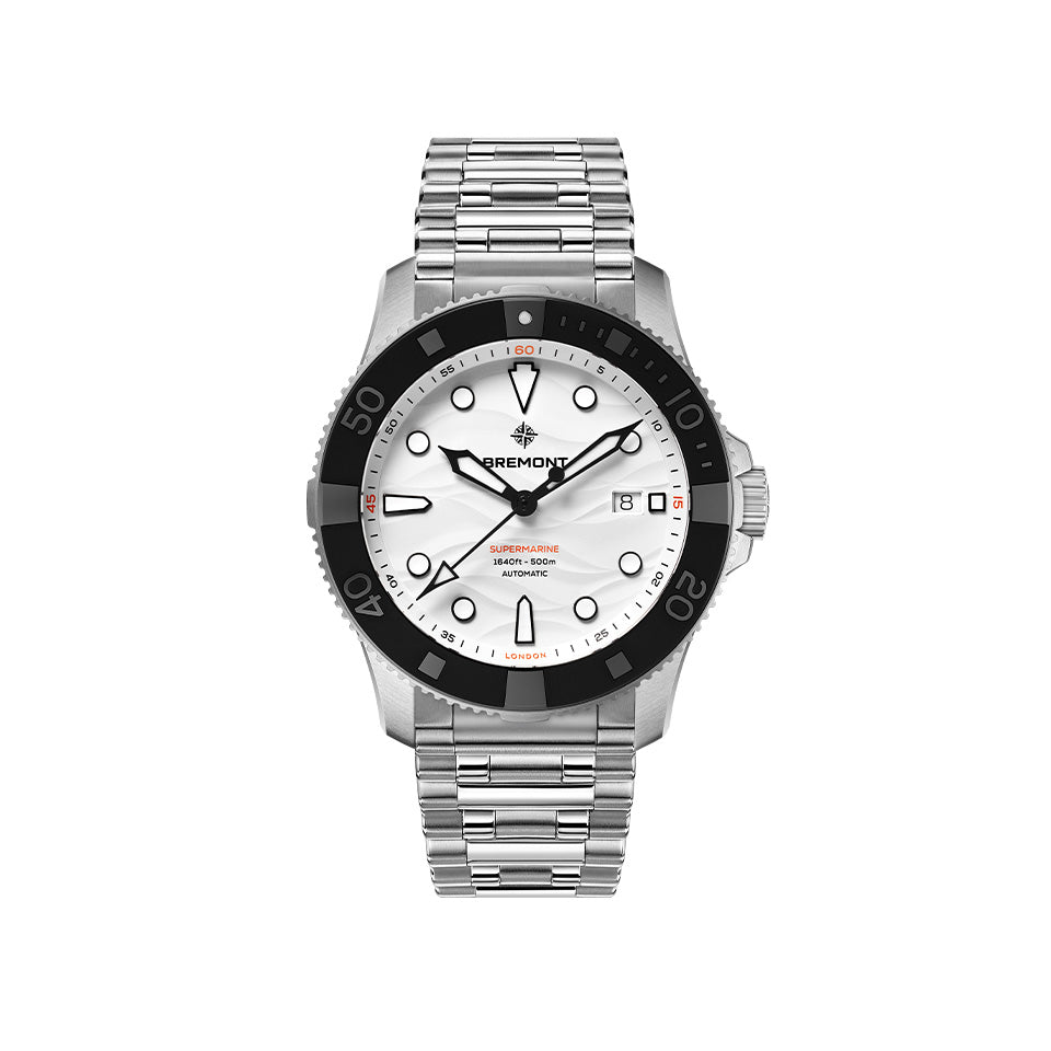 Bremont Supermarine Automatic 43mm Watch SM43-DT-SS-WH-B