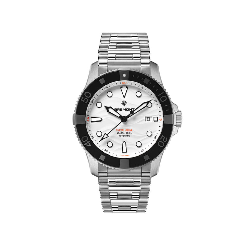 Bremont Supermarine Automatic Men's 43mm Watch SM43-DT-SS-WH-B