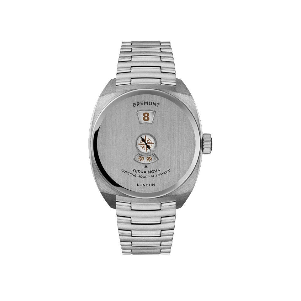 Bremont Terra Nova Automatic Jumping Hour 38mm Watch TN38-JH-SS-CC-B