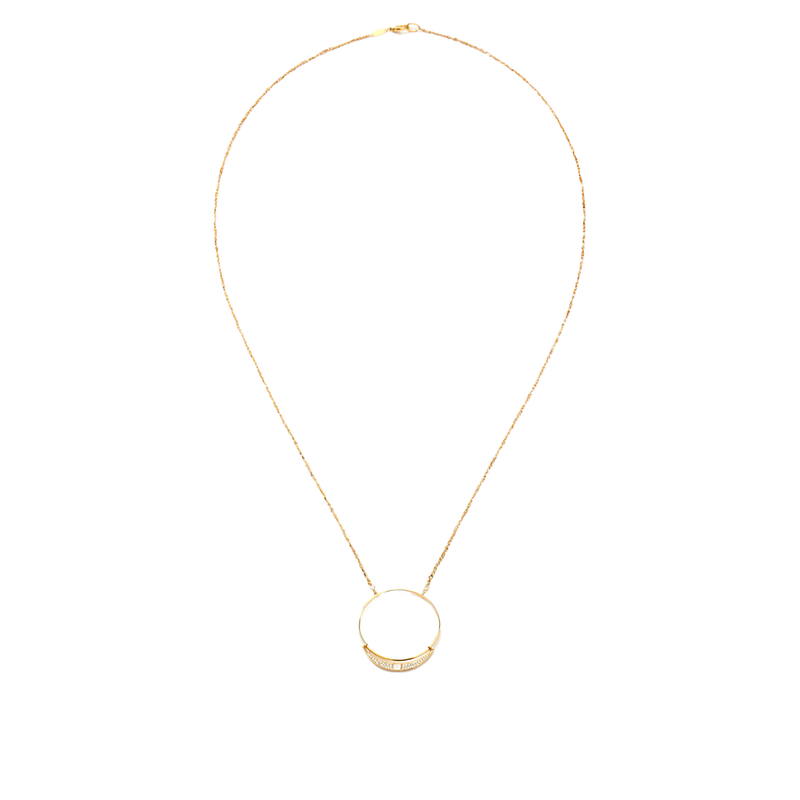 Crescent Pendant in 18ct Yellow Gold