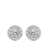 Halo Diamond Earrings in 18ct White Gold