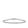 2.82 Carat Diamond Baguette Tennis Bracelet in 18ct White Gold