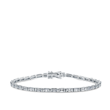 2.82 Carat Diamond Baguette Tennis Bracelet in 18ct White Gold