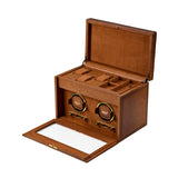 WOLF Brogue Double Watch Winder With Storage