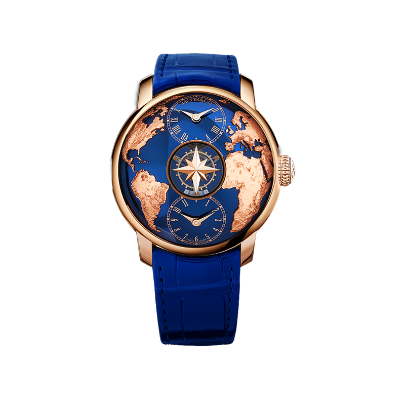 JACOB & CO. THE WORLD IS YOURS DUAL TIME ZONE TOURBILLON 43MM