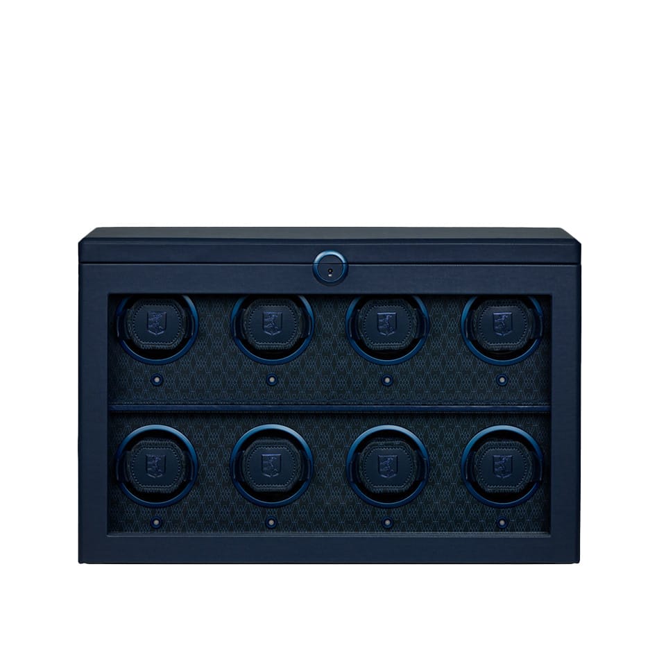 WOLF Earth 8 Piece Watch Winder in Midnight Blue