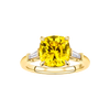 4.65ct Golden Sapphire 0.14ct Diamond Ring in 18ct Yellow Gold