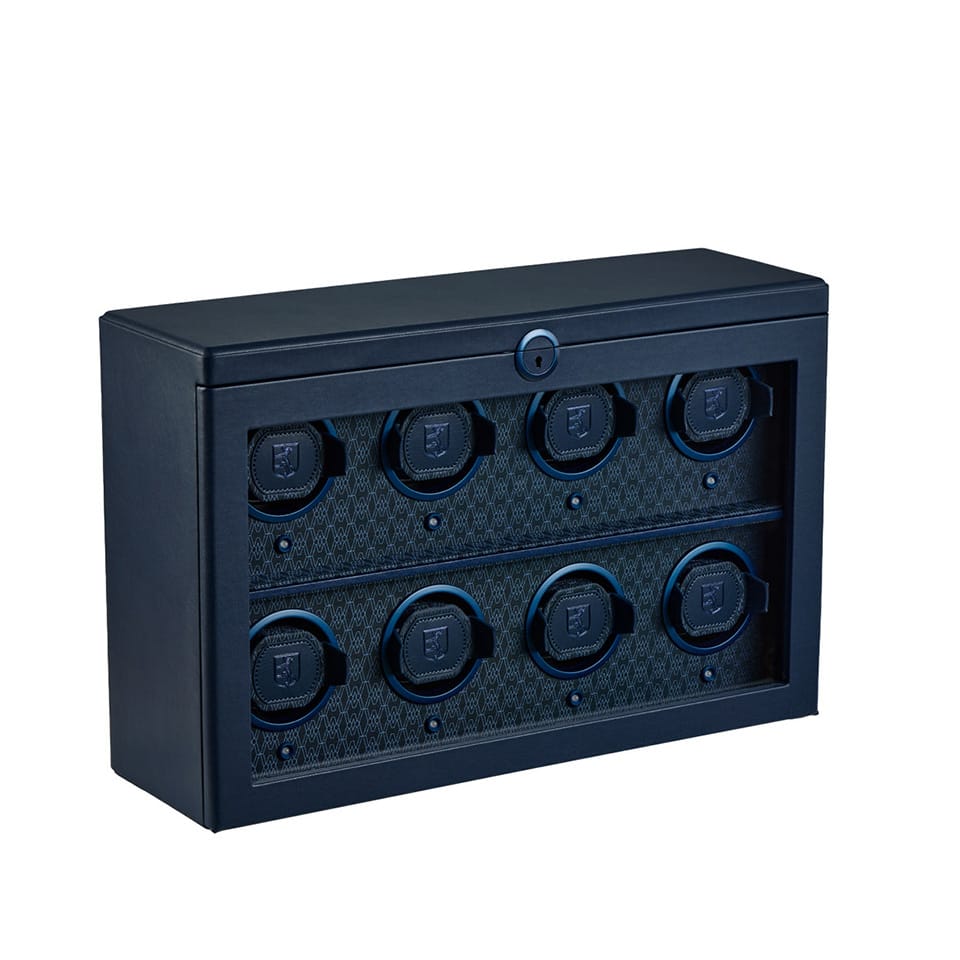 WOLF Earth 8 Piece Watch Winder in Midnight Blue