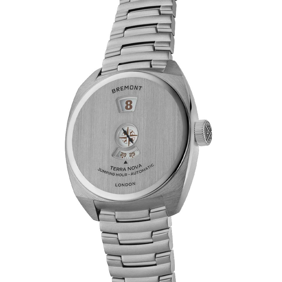 Bremont Terra Nova Automatic Jumping Hour 38mm Watch TN38-JH-SS-CC-B