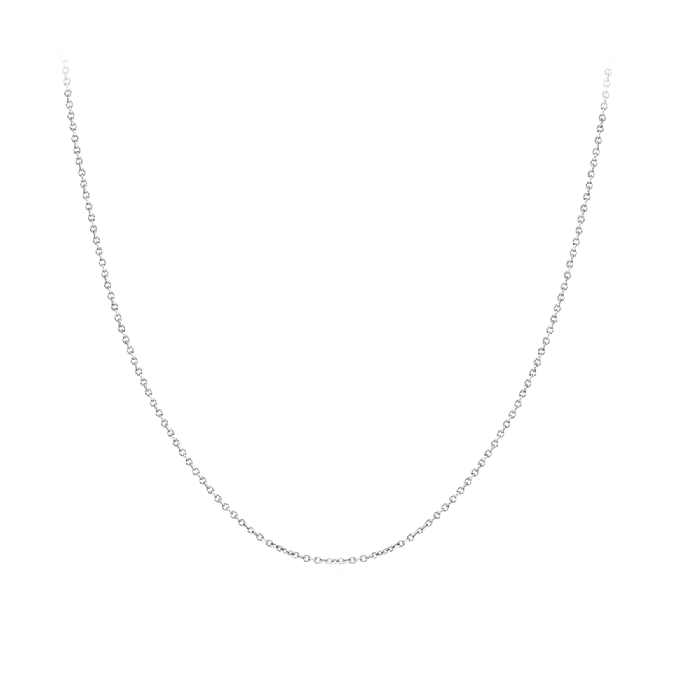 Round Cable Chain in 18ct White Gold