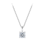 0.50 Carat Diamond Solitaire Pendant in 18ct White Gold