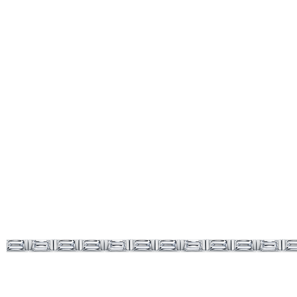 2.82 Carat Diamond Baguette Tennis Bracelet in 18ct White Gold