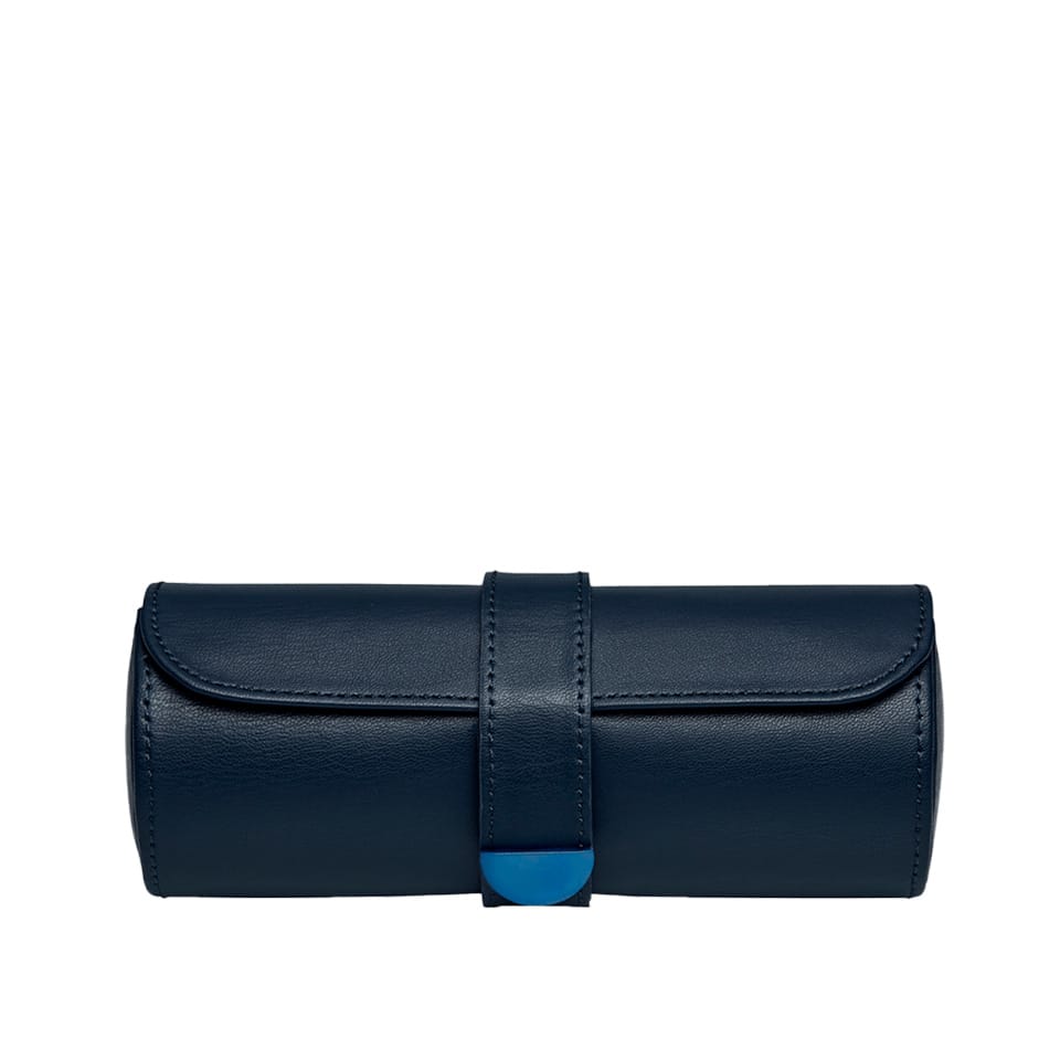 WOLF Earth Triple Watch Roll Midnight Blue 190617