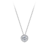 Halo Diamond Pendant in 18ct White Gold