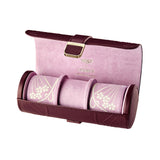 WOLF X LIBERTY Ianthe Triple Watch Roll Burgundy
