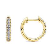 0.25 Carat Diamond Huggie Earrings in 18ct Yellow Gold