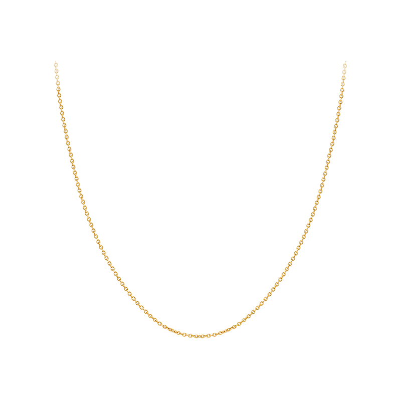 Round Cable 45cm Chain in 18ct Yellow Gold