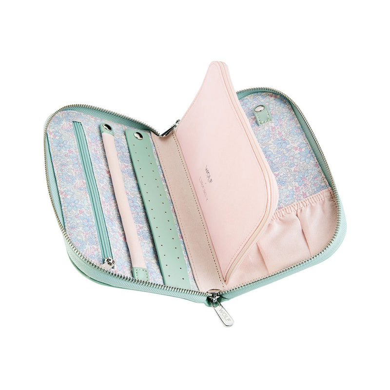 WOLF X LIBERTY Julia Interior Print Travel Jewellery Portfolio Sage Green