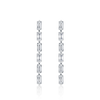 0.94 Carat Diamond Baguette Drop Earrings in 18ct White Gold