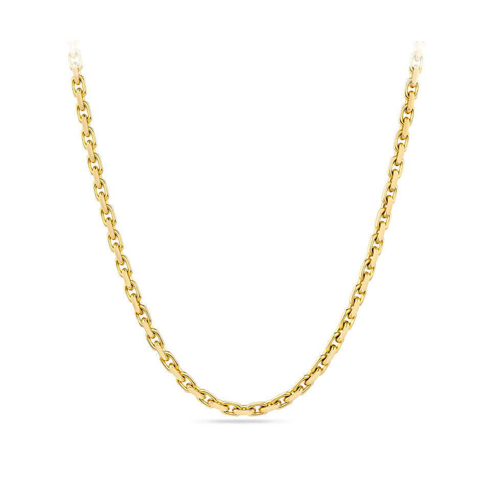 Diamond Cut Cable Chain Necklace in 18ct Yellow Gold