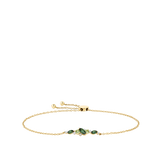 Elysian Tourmaline Peridot and Diamond Cluster Bracelet in 18ct Yellow Gold