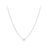 Diamond Solitaire Bezel Set Necklace in Platinum