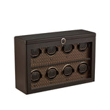 WOLF Earth 8 Piece Watch Winder in Coffee