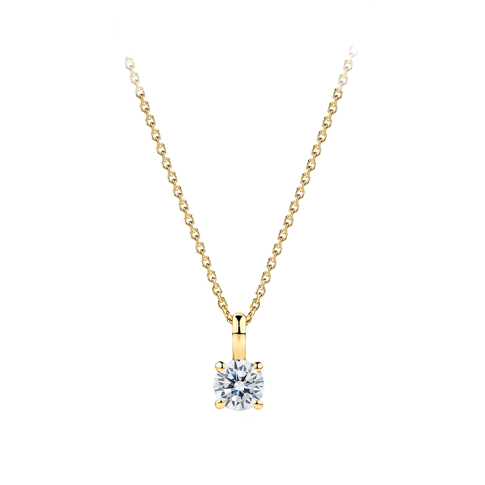 0.25 Carat Diamond Solitaire Pendant in 18ct Yellow Gold