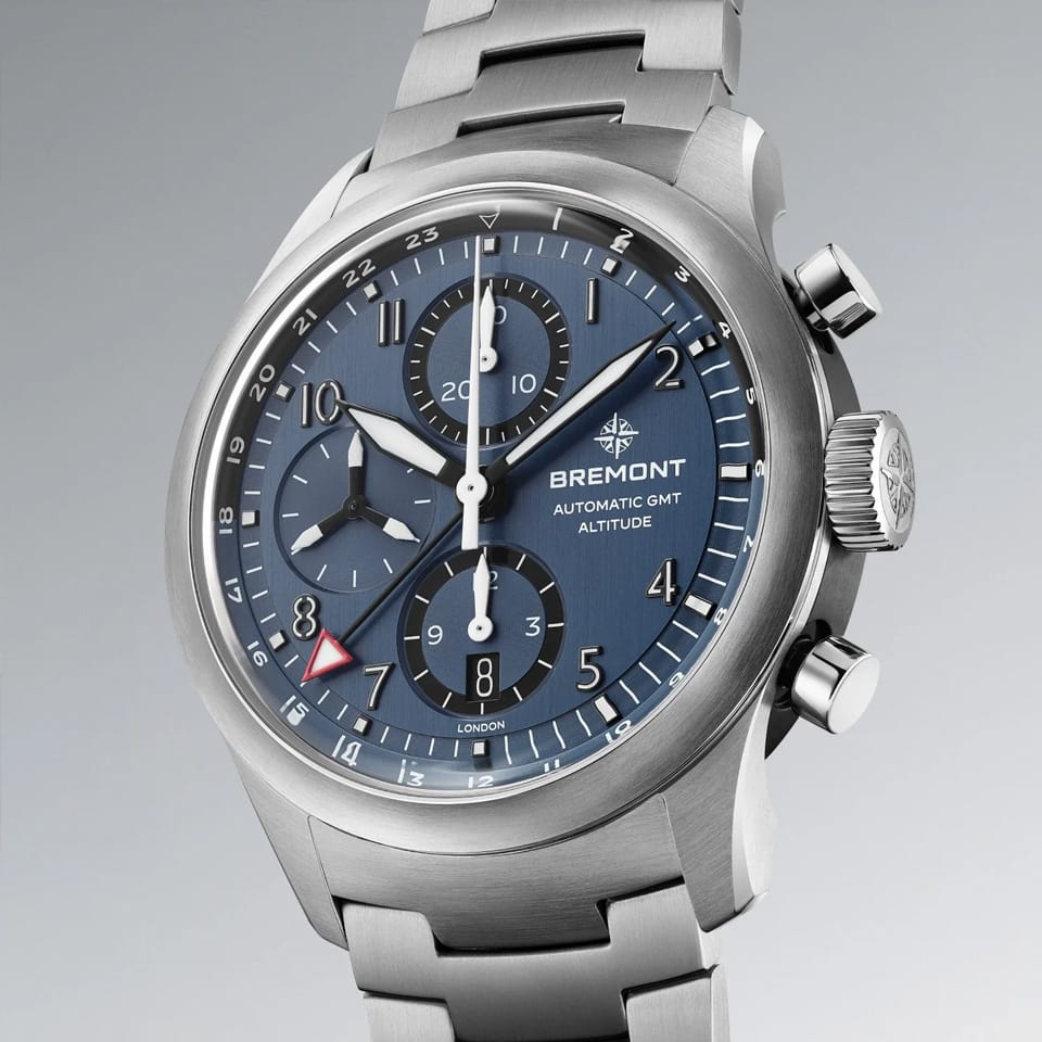 Bremont Altitude Automatic Chronograph GMT 42mm Watch ALT42-CHR-SS-BL-B