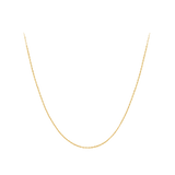 Elongated Diamond Cut Cable 45cm Chain in 18ct Yellow Gold