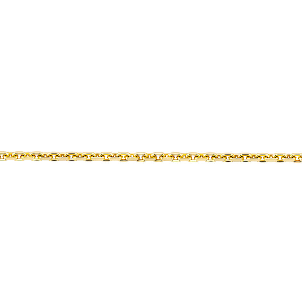 Diamond Cut Cable Chain Necklace in 18ct Yellow Gold