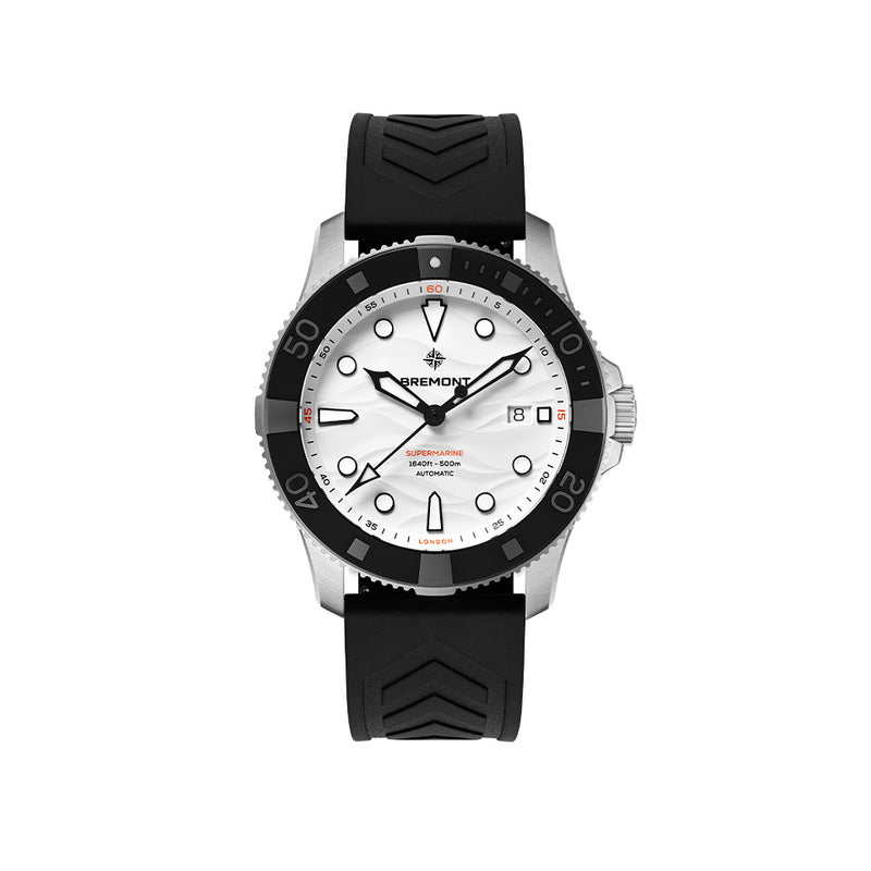 Bremont Supermarine Automatic Men's 43mm Watch SM43-DT-SS-WH-R-S