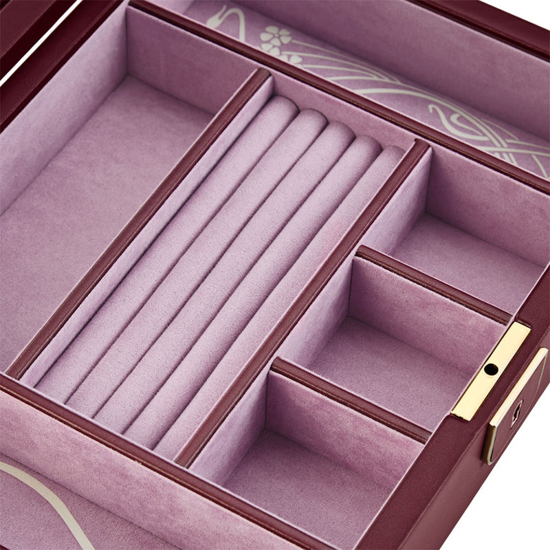 WOLF X LIBERTY Ianthe Medium Jewellery Box Burgundy