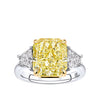 VAULT 7.44 carat Yellow Diamond and 1.04 carat Diamond Ring in 18ct Yellow and White Gold