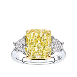 VAULT 7.44 carat Yellow Diamond and 1.04 carat Diamond Ring in 18ct Yellow and White Gold