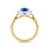 2.35 Carat Ceylon Sapphire and 0.20 Carat Diamond Ring in 18ct Rose and White Gold