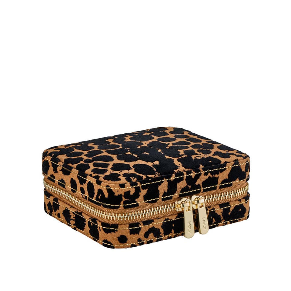 WOLF Savanna Leopard Print Jewellery Zip Case