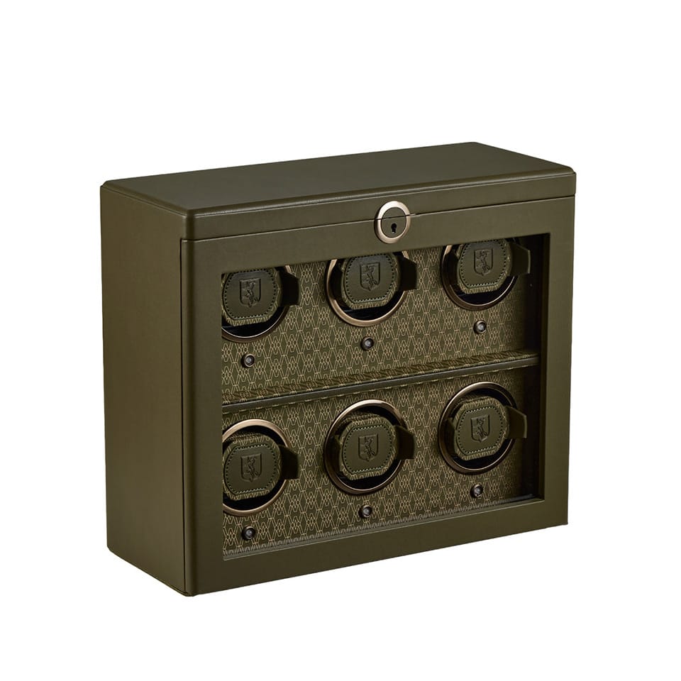WOLF Earth 6 Piece Watch Winder in Olive